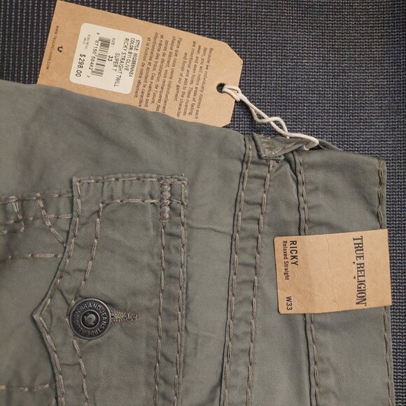 TRUE RELIGION RICKY Men's Relaxed Straight Leg Jeans Pants - Picture 8 of 14